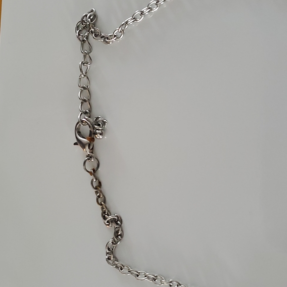 Boutique Silver Tone Beaded Accent Multi Strand Fashion Necklace - Picture 4 of 6